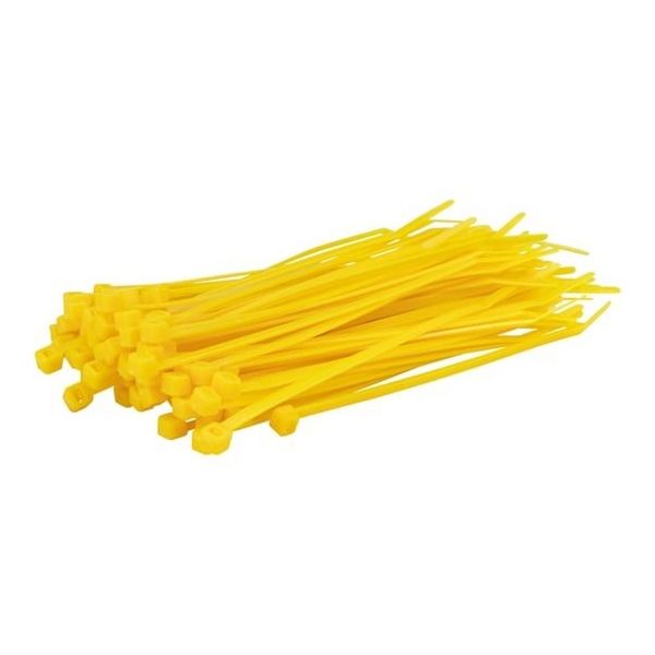 紺屋商事 結束バンド ケーブルタイ 黄 150×幅3.6mm 100本入 1281190 1パック(100本) 65-9613-34（直送品）