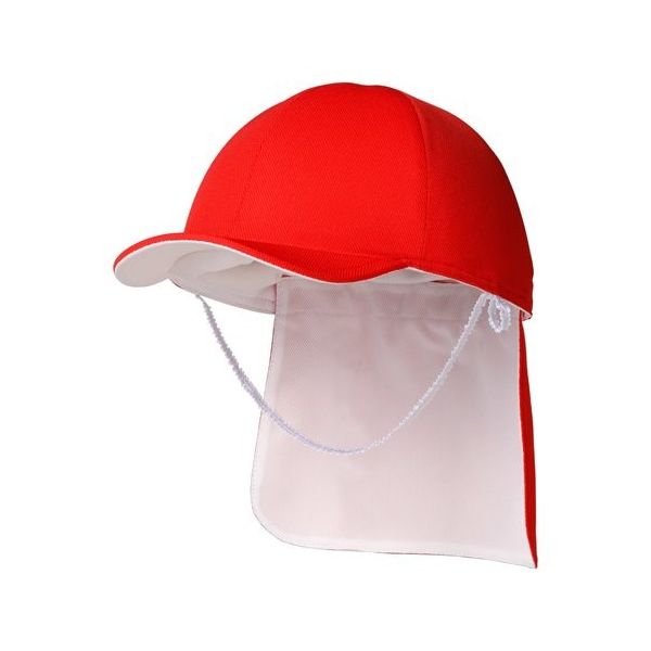 特殊衣料 abonet アクティブ セーフティカラー帽 日よけ付き 赤 S 2227 1個 67-0319-48（直送品）