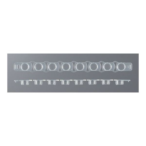 イナ・オプティカ PCR用8連オプティカルフラットキャップ 125個入 3105-00 1袋(125個) 67-3044-64（直送品）