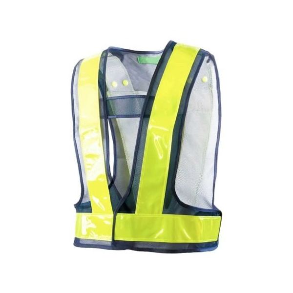 富士手袋工業 2WAYサイズピカセーフ安全ベスト 紺×黄 3160 1枚 65-3354-73（直送品）