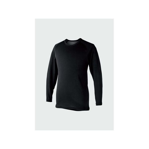 帝健 WARMSYSTEM(R)保温性インナー長袖シャツ Lサイズ CTST52BK(L) 1枚 65-3365-93（直送品）