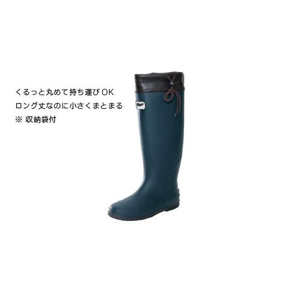 阪神素地 PVCポータブルブーツ フラット底 Sサイズ ネイビー FU5501 1足 67-4889-78（直送品）