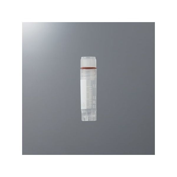 クライオバイアル(インナーキャップ)2.0mL 自立型 滅菌済 100本×5袋入 T301-2 1箱(500本)（直送品）