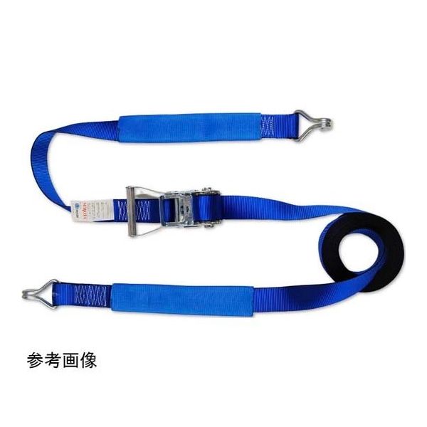 アズワン ラチェット式ラッシングベルト 5tタイプ 固定側:1m 調整側:7m Jフック 10本セット 67-4812-74 1箱(10本)（直送品）