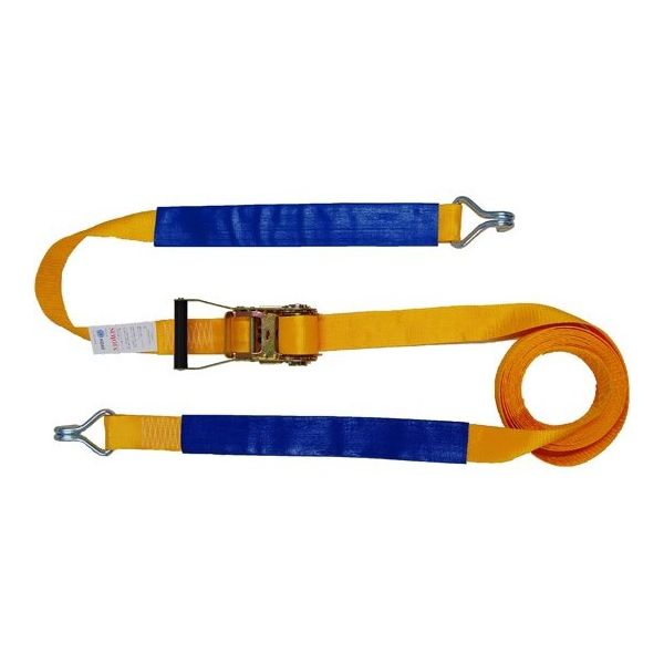 アズワン ラチェット式ラッシングベルト 3tタイプ 固定側:1m 調整側:7m Jフック 10本セット 67-4812-79 1箱(10本)（直送品）