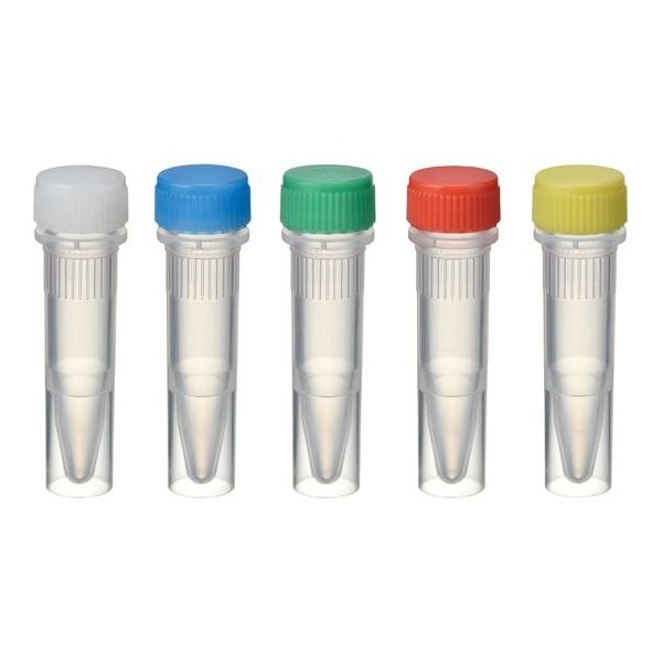 Oリングレス スクリューキャップチューブ 1.5mL 自立 ミックス 滅菌 500本 1394-150-SS-MS 1箱(500本)（直送品）