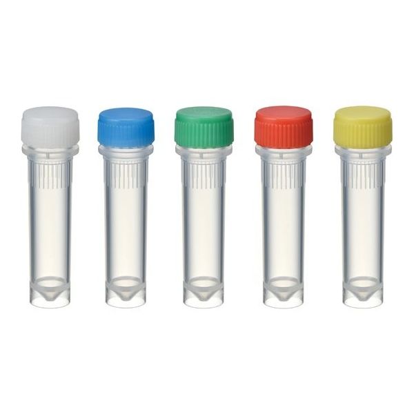 Oリングレス スクリューキャップチューブ 2.0mL 自立 ミックス 滅菌 500本 1394-200-SS-MS 1箱(500本)（直送品）