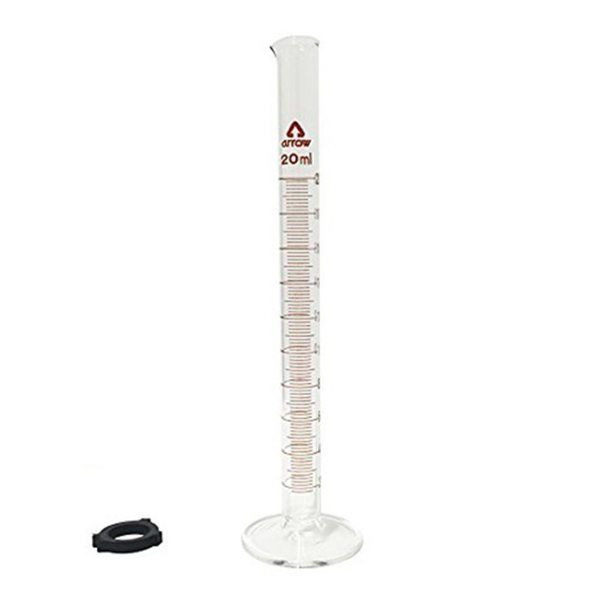 アズワン メスシリンダー 20mL(硬化ガラス)JCSS校正証明書付 6-231-03-24 1個（直送品）