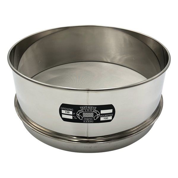 アズワン ステンレスふるい φ300×100mm 150μm 校正証明書(ISO9001)付 65-9393-60 1個（直送品）