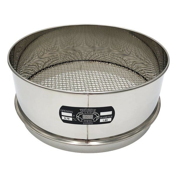 アズワン ステンレスふるい φ300×100mm 6.7mm 校正証明書(ISO9001)付 65-9393-38 1個（直送品）