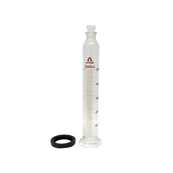 アズワン 有栓メスシリンダー 500mL JCSS校正証明書付 6-234-08-24 1個（直送品）