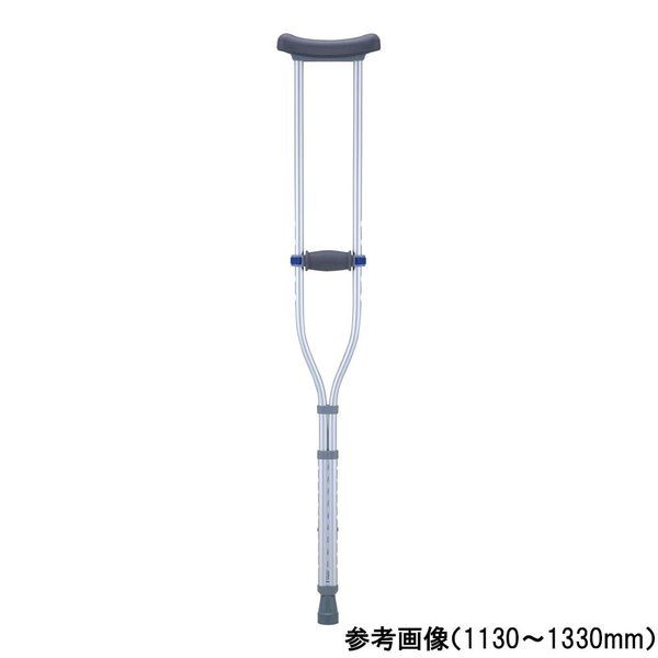 アズワン 松葉杖 かんたん調整ハンドル 950~1150mm 2本入 8-389-01 1組(2本)（直送品） - アスクル
