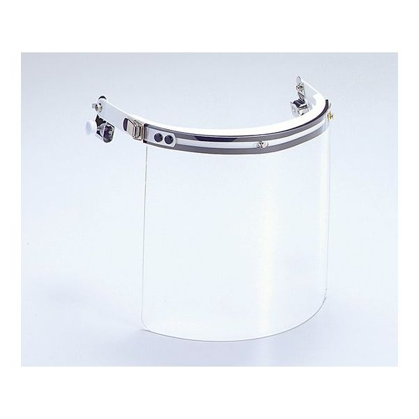 トーアボージン 防災面 ヘルメット用 ハードコート 軽量ポリカーボネイト平面カーブ QCシロV515PH-6 1個 61-9640-23（直送品）