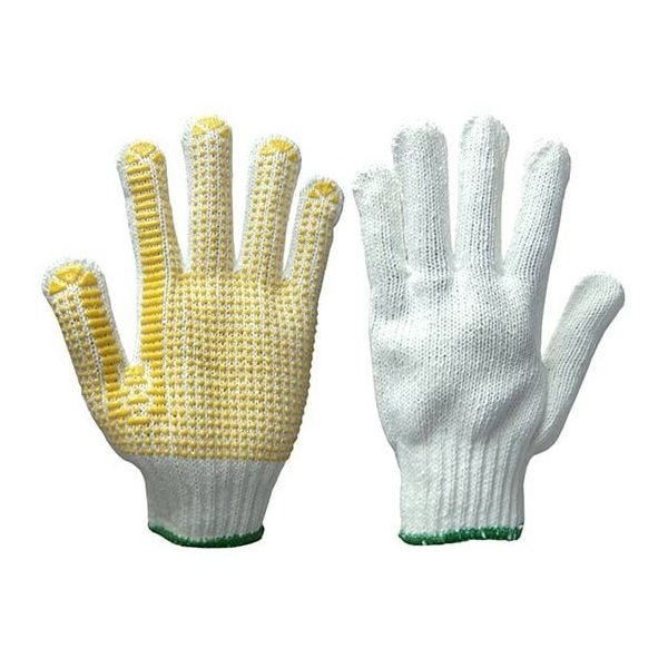 富士手袋工業 ラクテボツ すべり止め軍手 白 M 5双入×10袋 1500-M 1箱(50双) 62-6085-29（直送品）