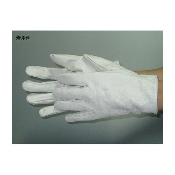 富士手袋工業 牛クレ ストレート 白 M (1双組×10袋) 317 1ケース(10双) 62-9224-10（直送品）