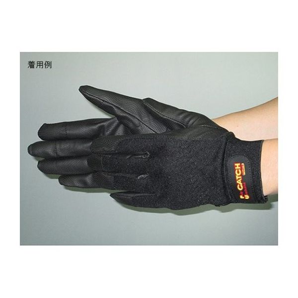 富士手袋工業 ウレタンキャッチ ブラック 3L (1双組×10袋) 3077-BLACK-3L 1ケース(10双) 62-9224-44（直送品）