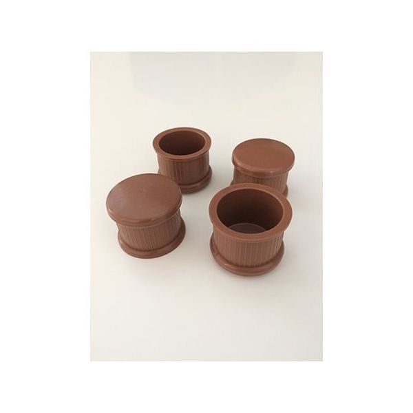 ツチノ 脚キャップ 茶丸 24mm 51-007 1パック 64-6524-33（直送品）