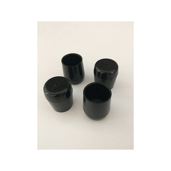 ツチノ パイプ脚キャップ 黒丸 21mm 51-030 1パック 64-6524-48（直送品）
