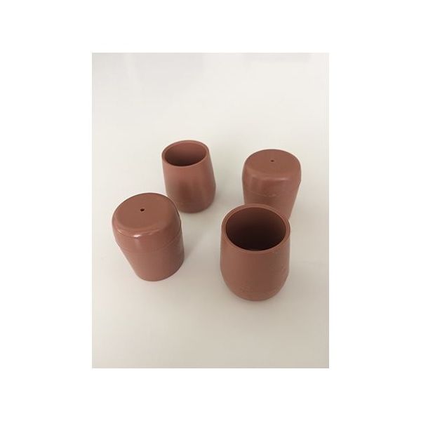 ツチノ パイプ脚キャップ 茶丸 12.7mm 51-061 1パック 64-6524-63（直送品）