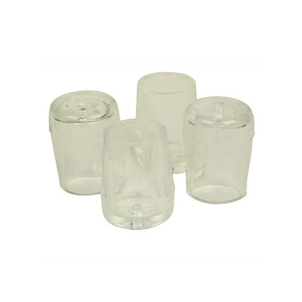 ツチノ クリアー パイプ脚キャップ 15mm 51-132 1パック 64-6524-77（直送品）