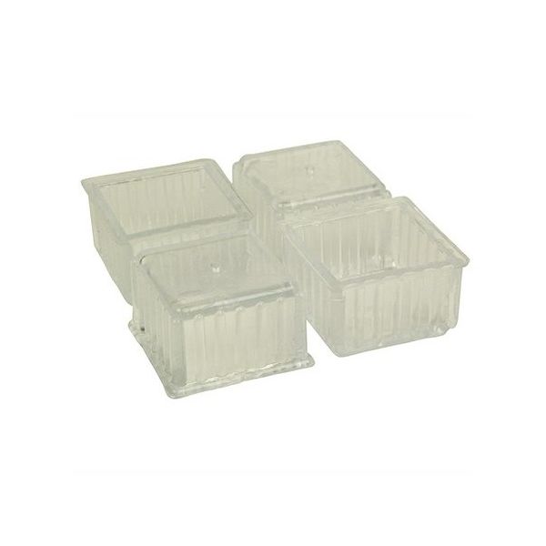 ツチノ クリアー 脚キャップ 角型 21mm 51-150 1パック 64-6524-89（直送品）