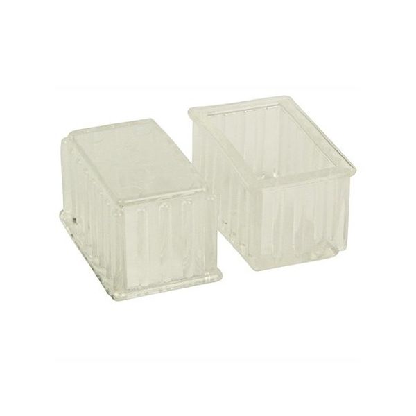 ツチノ クリアー 脚キャップ 長角型 30×45mm 51-162 1パック 64-6524-96（直送品）