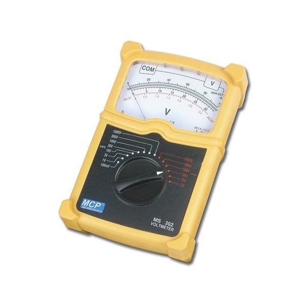 Shanghai MCP アナログAC/DC電圧計 MS302 1台 64-8274-46（直送品）