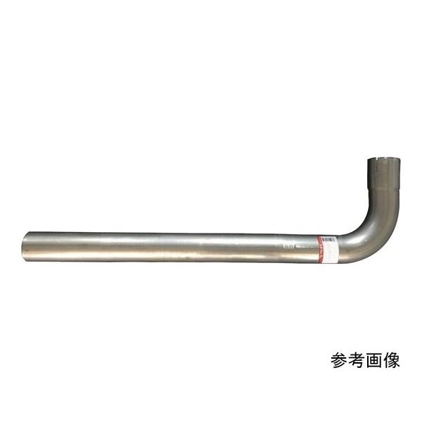 山脇産業 90度曲げパイプ 片側差し込みタイプ(L型・鉄製・メッキ管)クランプ付 110mm 111mm 13-R080 1本（直送品）