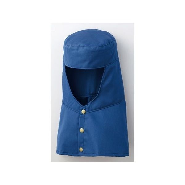 帝健 エクスファイア(R)耐熱フード 前ボタン 青 CHC32 1枚 65-1692-63（直送品）