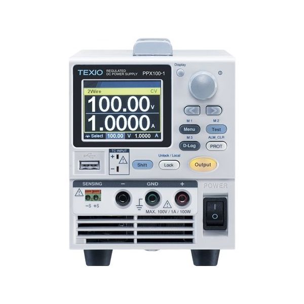 テクシオ・テクノロジー 高精度直流安定化電源 100V 1A PPX100-1 1個 65-1829-95（直送品）