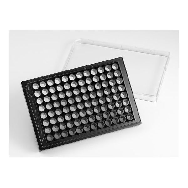 Elplasia プレート 96ウェル クリアボトムプレート黒 ラウンドボトム 超低接着表面 1個×5個入 4442 1ケース(5個)（直送品）