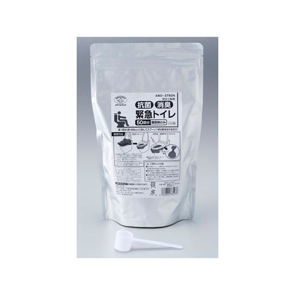 旭電機化成 抗菌消臭 緊急トイレ 50回分 凝固剤のみ ABO-2750N 1個 65-2756-37（直送品）