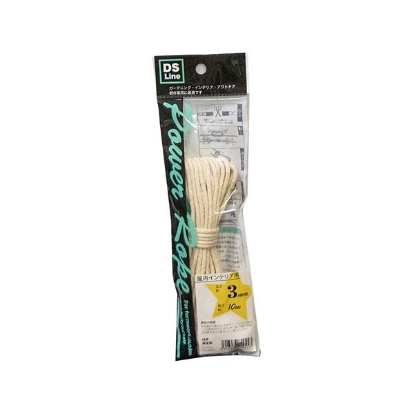 プロモート パワーロープ綿 金剛 3mm×10M DSL80044 1044012 1個 65-3905-13（直送品）
