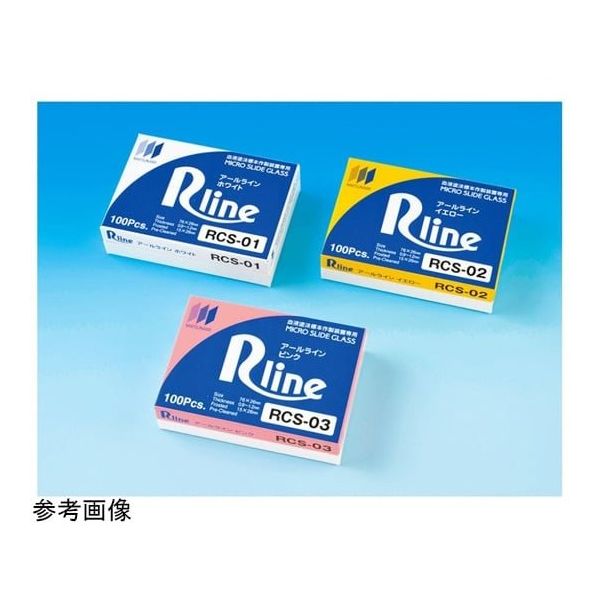 松浪硝子工業 アールライン 26×76mm ブルー 100枚入 RCS-04 1箱(100枚) 67-8066-93（直送品）
