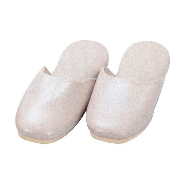 アズワン 前閉じスリッパ ジャスパ ベージュ スポンジ底 67-8164-39 1足（直送品）