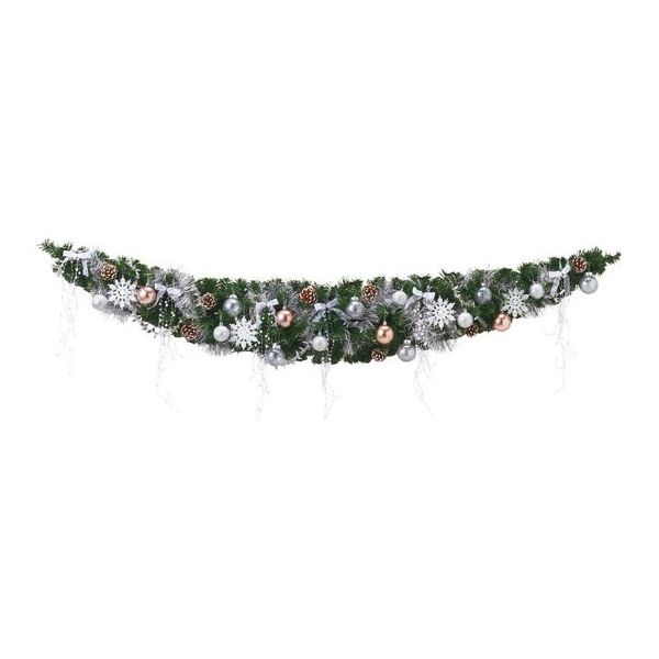 アズワン スワッグクリスマスガーランドセット 180cm シルバー 67-8939-16 1セット（直送品）