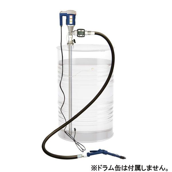 アクアシステム 流量計一体型 灯油軽油用電動式ドラムポンプ タービン(液晶デジタル表示)/本体側 TDP1K24-N 1台（直送品）