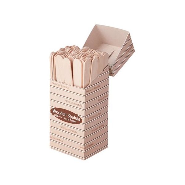 明海 木製スパチュラ 155×15mm 100本入 D41-03090 1箱(100本) 67-8735-93（直送品）