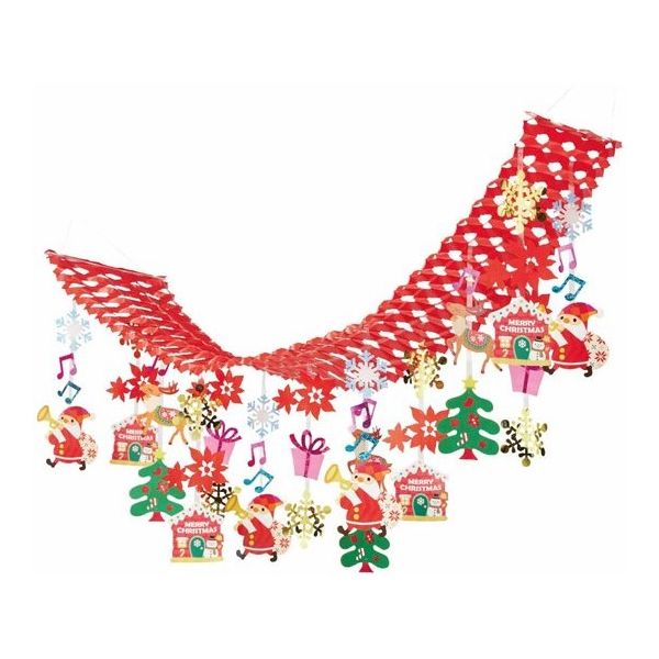 アズワン ファンタジークリスマス プリーツハンガー 天井飾り 67-8943-86 1枚（直送品）