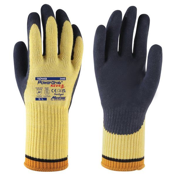 東和コーポレーション 耐切創手袋 PowerGrab KEV4ーS L 1袋(12双入) 344S-L 1袋(12双) 67-8771-19（直送品）