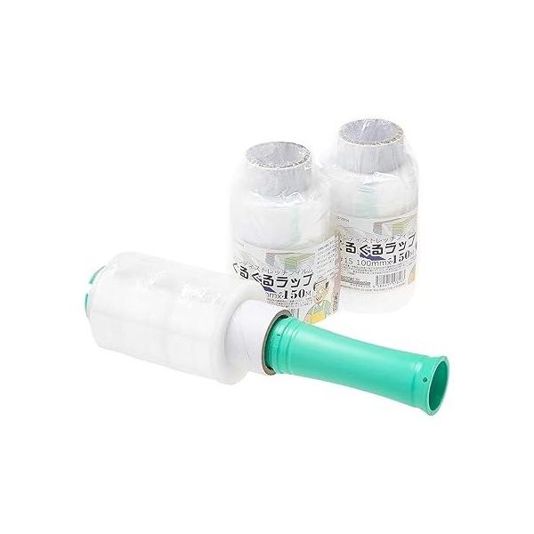 紺屋商事 ハンディストレッチぐるぐるラップ交換フィルム 本体セット 3本セット 721155 1セット(3本) 67-9132-81（直送品）