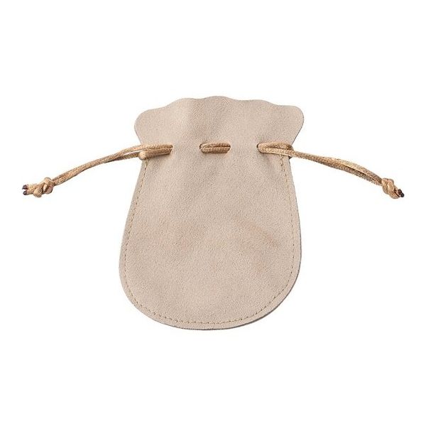 アズワン ジュエリーポーチ ラウンド ベージュ 20枚 68-0316-83 1セット(20枚)（直送品）