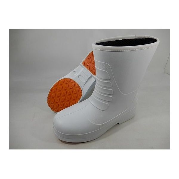 日進ゴム ハイパーVデルタ DSVー3600 軽量防滑衛生長靴 ホワイト L 68-0493-18 1足（直送品）