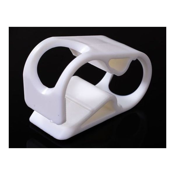 アイシス カラフルラチェット式チューブクランプ L ポリエステル 白 10個入 68-0501-20 1袋(10個)（直送品）