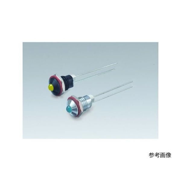 サトーパーツ LEDブラケット(凸型、本体色:黒、取付孔:φ6.1mm、黄) DB-9-F-BY 1個 64-5846-37（直送品）