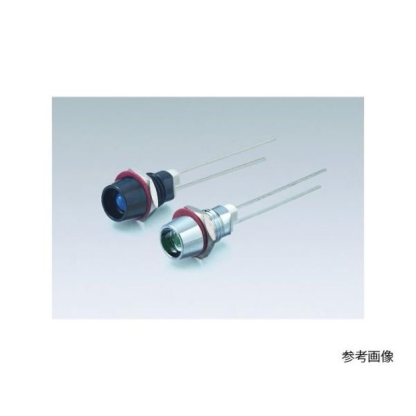 サトーパーツ LEDブラケット(凹型、本体色:クローム、取付孔:φ6.1mm、緑) DB-10-F-CHG 1個 64-5845-88（直送品）