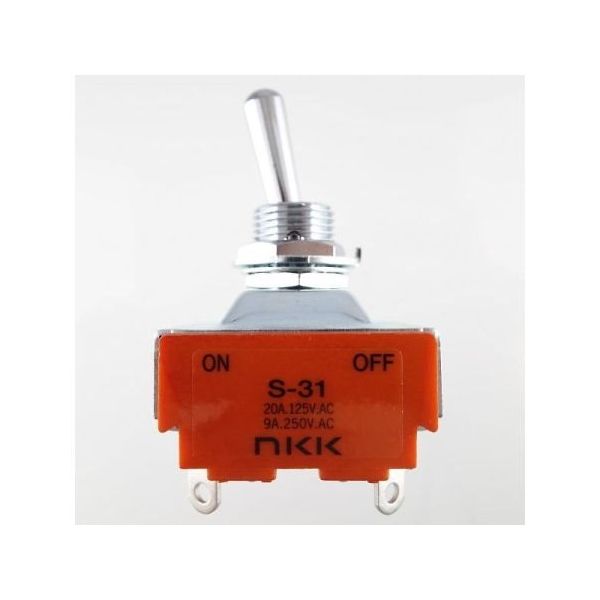NKKスイッチズ 小形トグルスイッチONーOFF S-31-J 1個 64-5646-02（直送品）