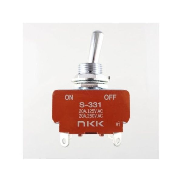 NKKスイッチズ 小形トグルスイッチONーOFF S-331-J 1個 64-5646-05（直送品）