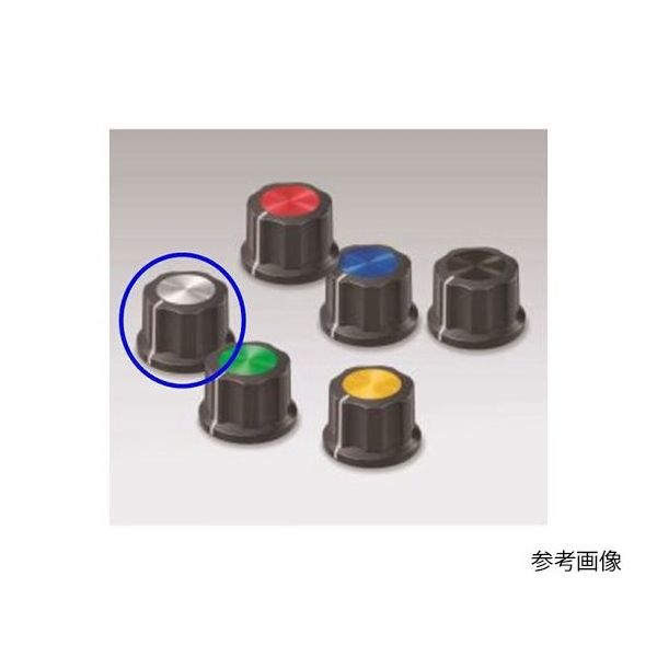 サトーパーツ つまみ φ26(サイズ:L、黒/シルバー) K-8000-L-AG 1個 64-5847-09（直送品）