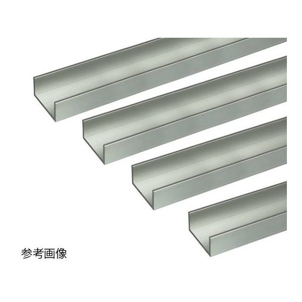 ハイロジック アルミチャンネル 1m 1.2×10×15mm シルバー 4本組 62-4878-62 1組(4本)（直送品）